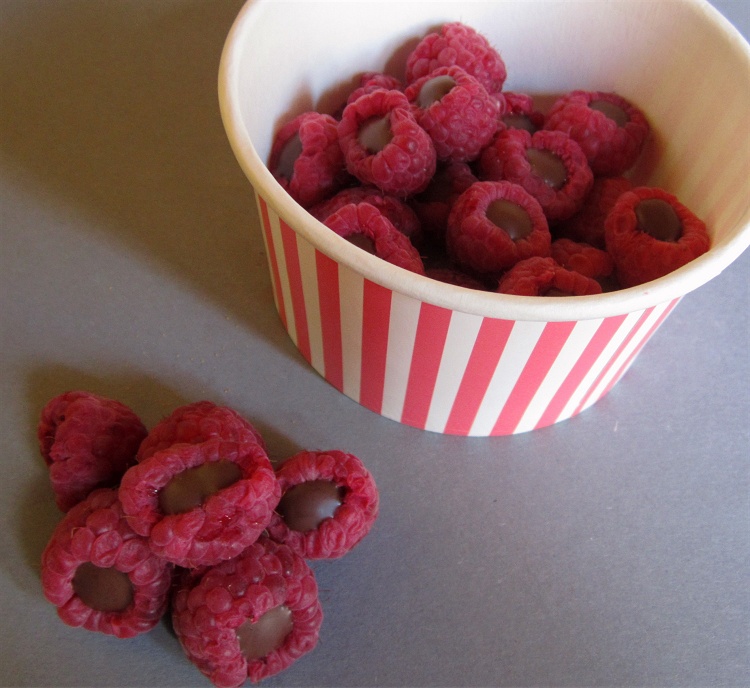 Schoko-Himbeeren