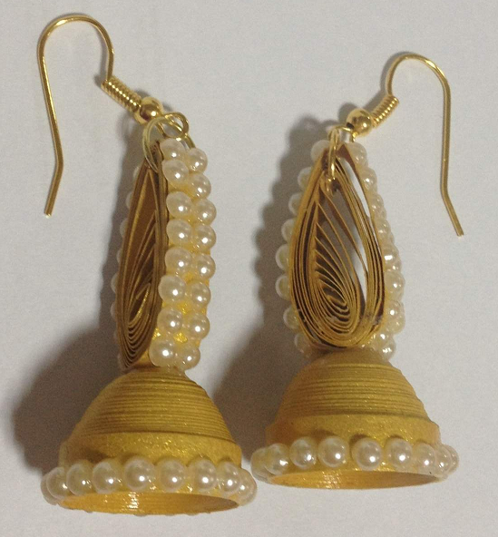 15 Trendy Quilling Earring Jhumka Designs 2015 - Quilling designs