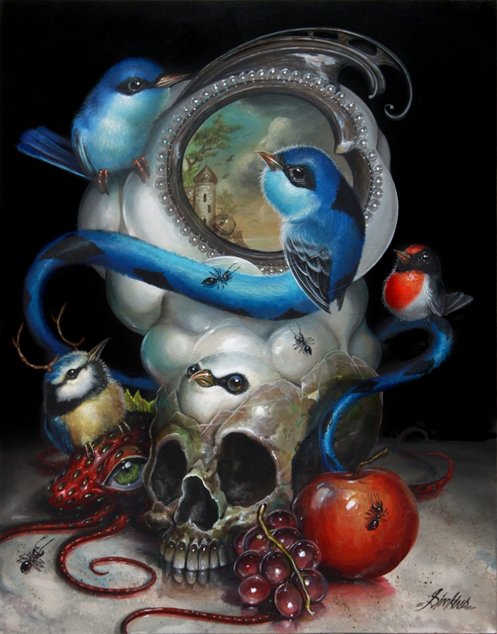 16-Dream-Catchers-Greg-Craola-Simkins-Fantastical-Surreal-Paintings-Full-of-Details