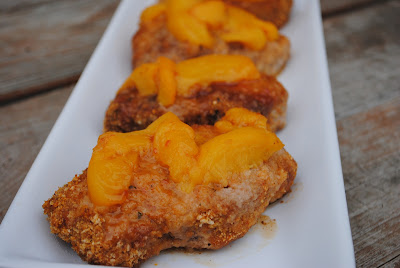 breaded pork chops with peach glaze
