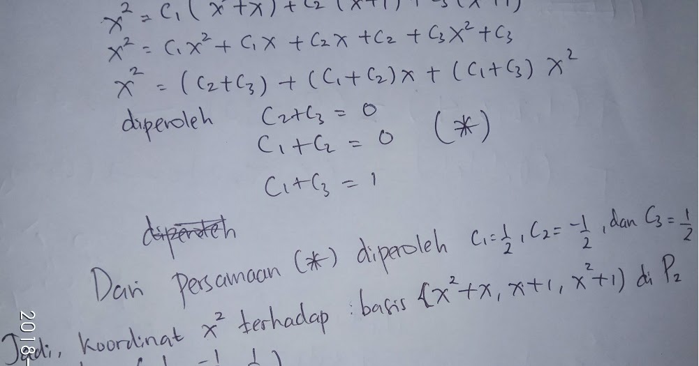 Pembahasan Soal Aljabar Linier ON MIPA PT Bidang Matematika Tahun 2017
