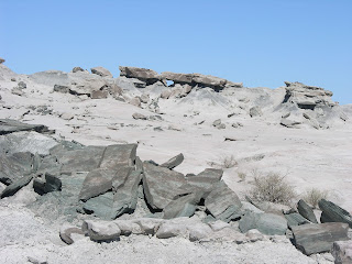 signs of dry river, geological formations of triassic in mesozoic era