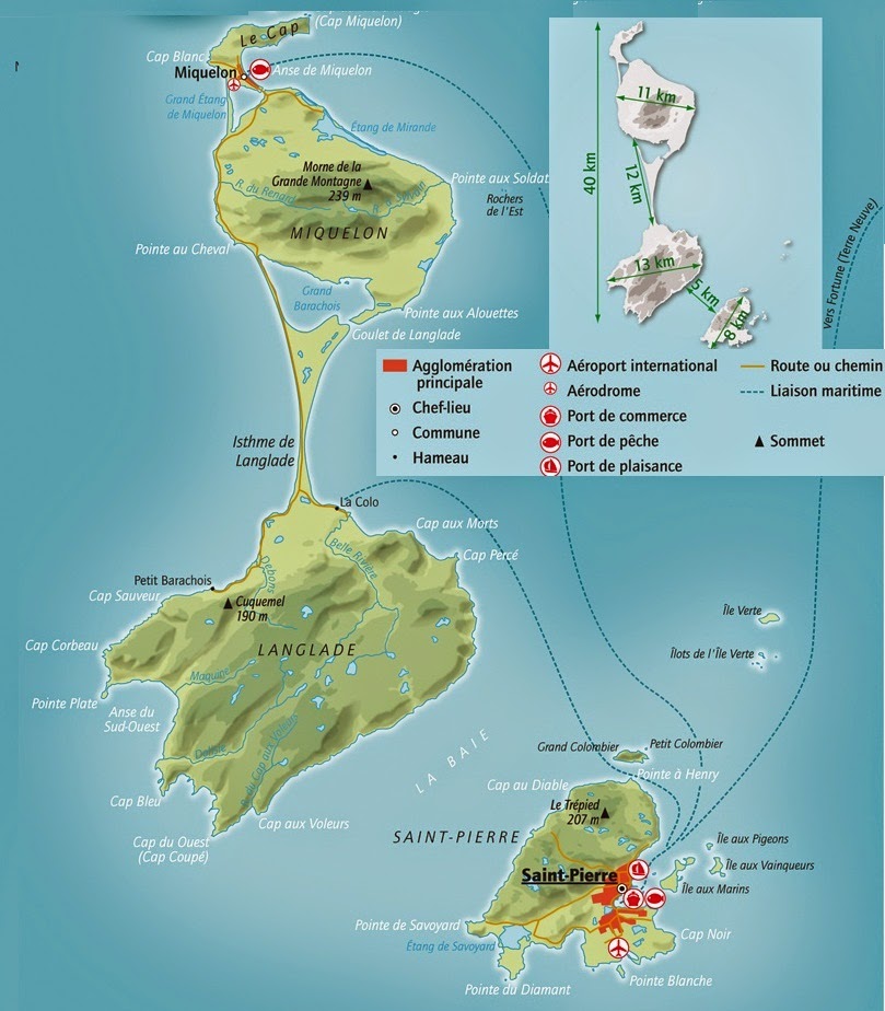 St Pierre Et Miquelon Map