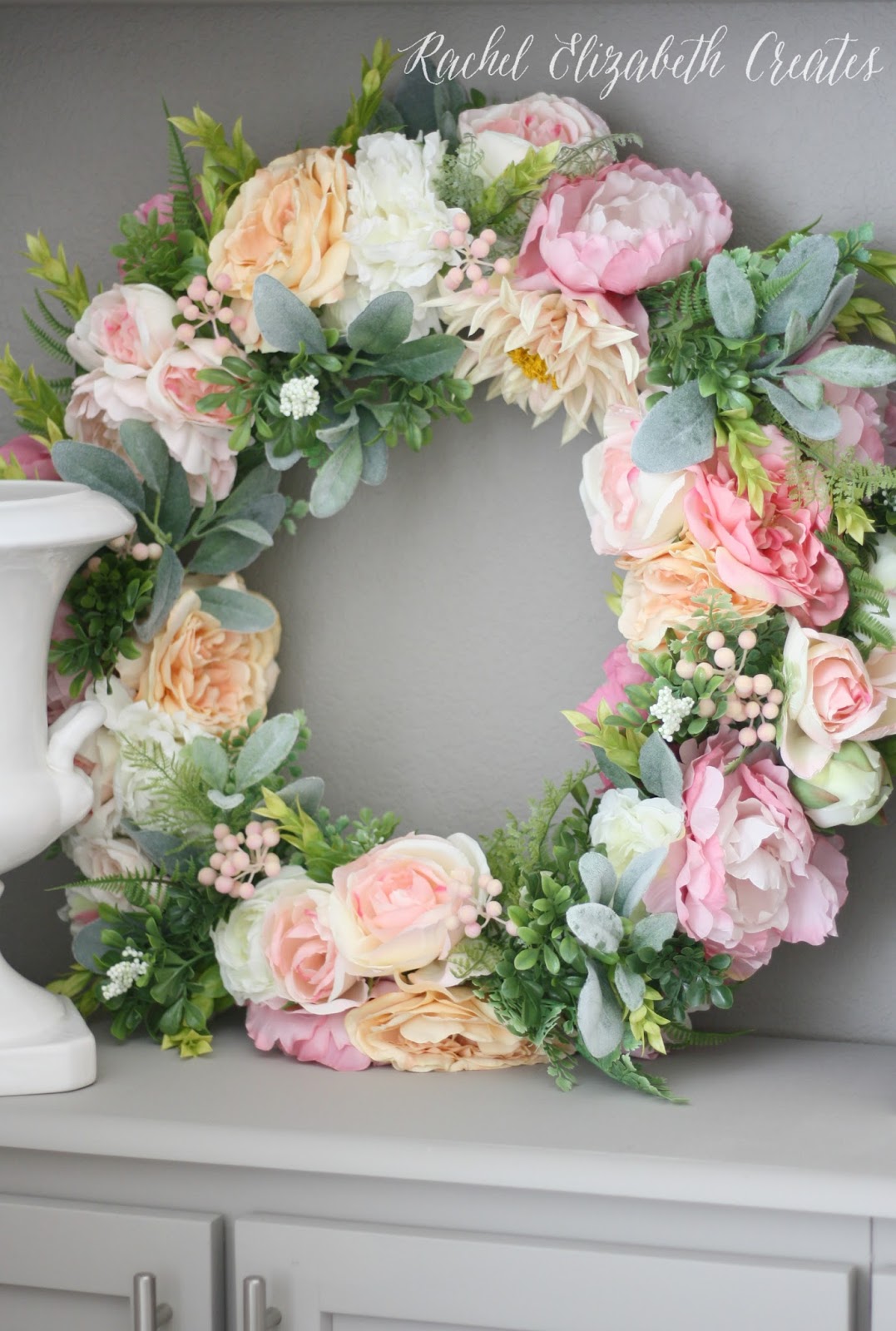 DIY Floral Wreath Tutorial Rachel Elizabeth Creates