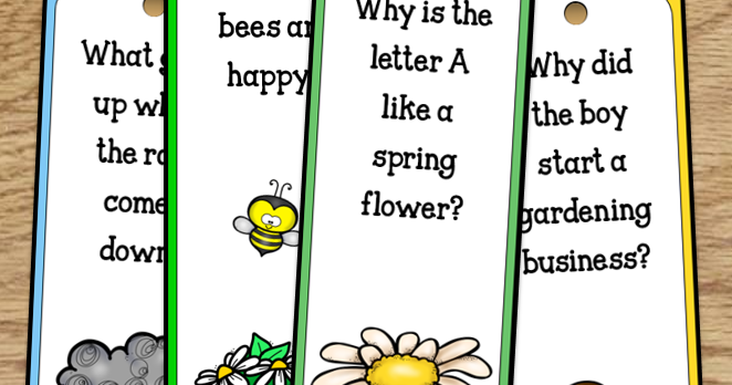 Nyla's Crafty Teaching: Spring Riddle Bookmarks