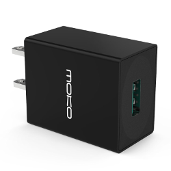 [Qualcomm Certified] MoKo 12W Qualcomm Quick Charge 2.0 Technology 1-Port USB Wall Fast Charger for Samsung Galaxy S6, S6 Edge, Note 4 / Edge, Google Nexus 6, HTC One M9, LG G4 and More