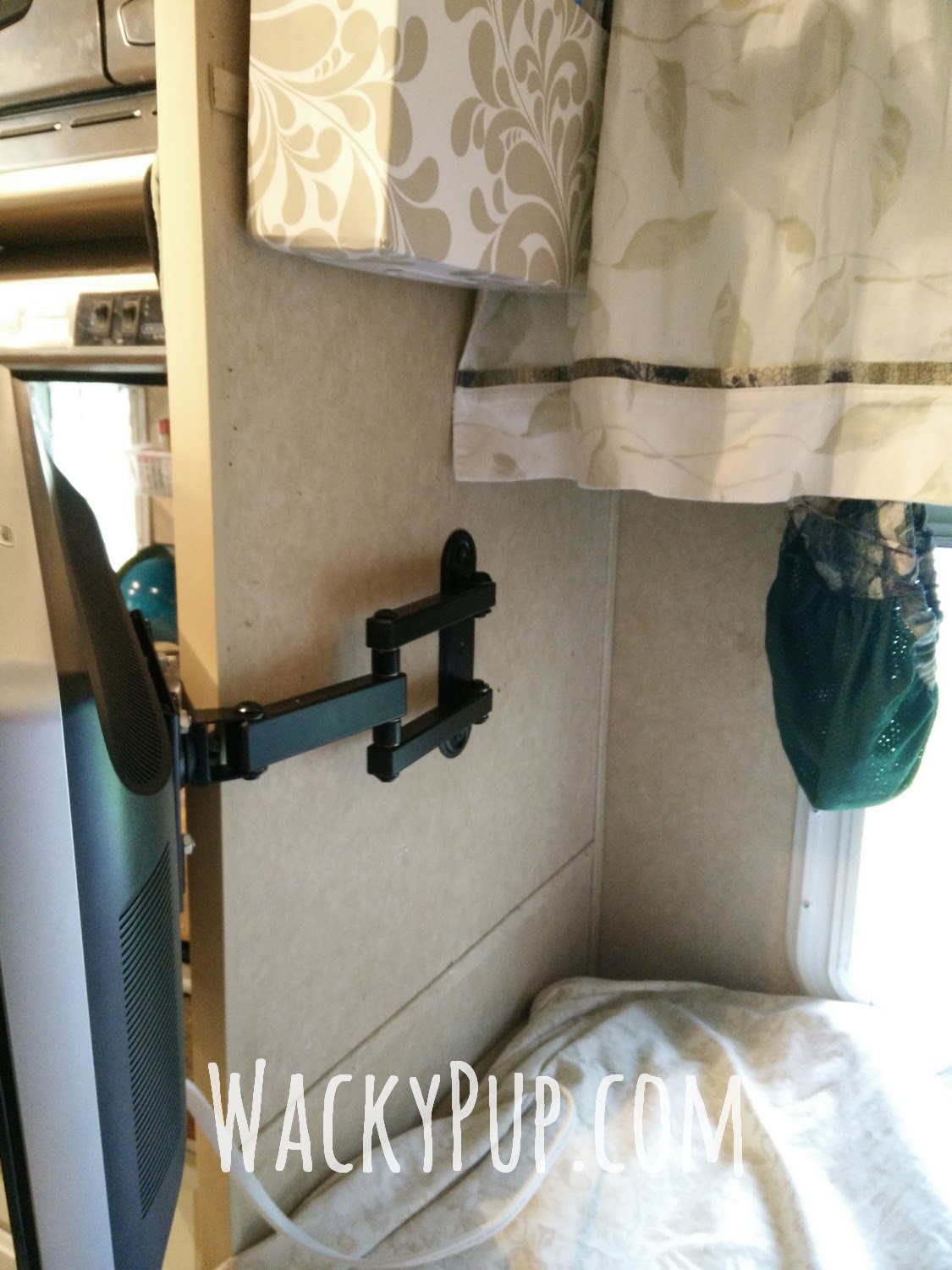 Wacky Pup How to Mount a TV on a Camper Wall DIY with Invisible
