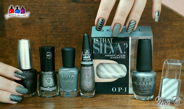 mix and match, mix `n match, OPI Is That Silva?, Zoya London, Dance Legend Sword of Mercy, Impala Na Mira 3D, OPI DS Pewter
