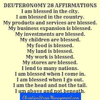 Deuteronomy 28 Christian affirmations