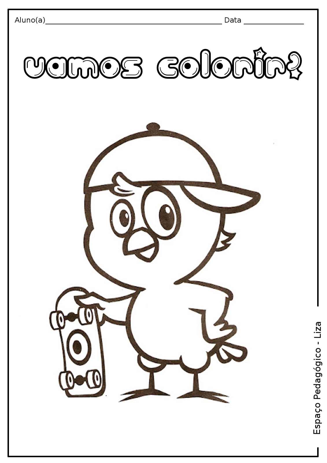 desenho para colorir pintinho da galinha - Atividades para a Educação  Infantil - Cantinho do Saber
