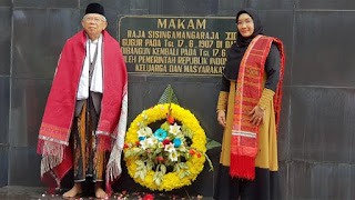 Kunjungi Balige, Ma’ruf Amin Ziarah ke Makam Sisingamangaraja