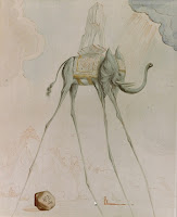 SALVADOR DALÍ L´elephant-giraffe 1948