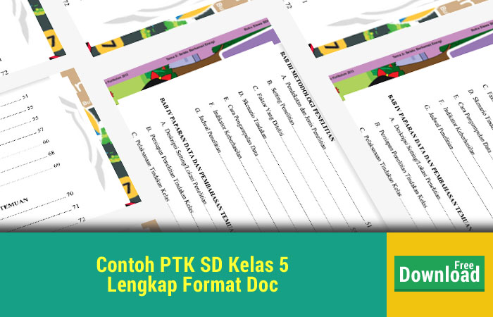 Contoh Ptk Sd Kelas 5 Lengkap Format Doc Operator Sekolah