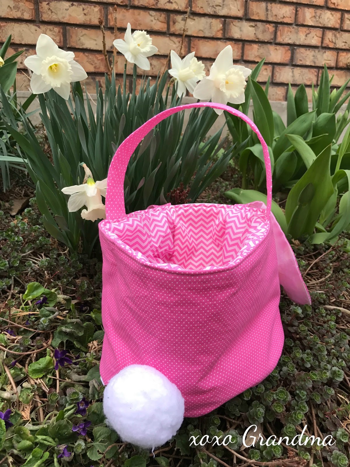 xoxo Grandma Fabric Bunny Basket Free Pattern