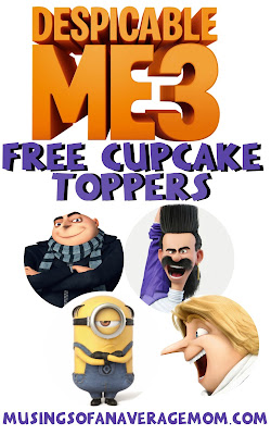 Despicable Me 3 cupcake toppers