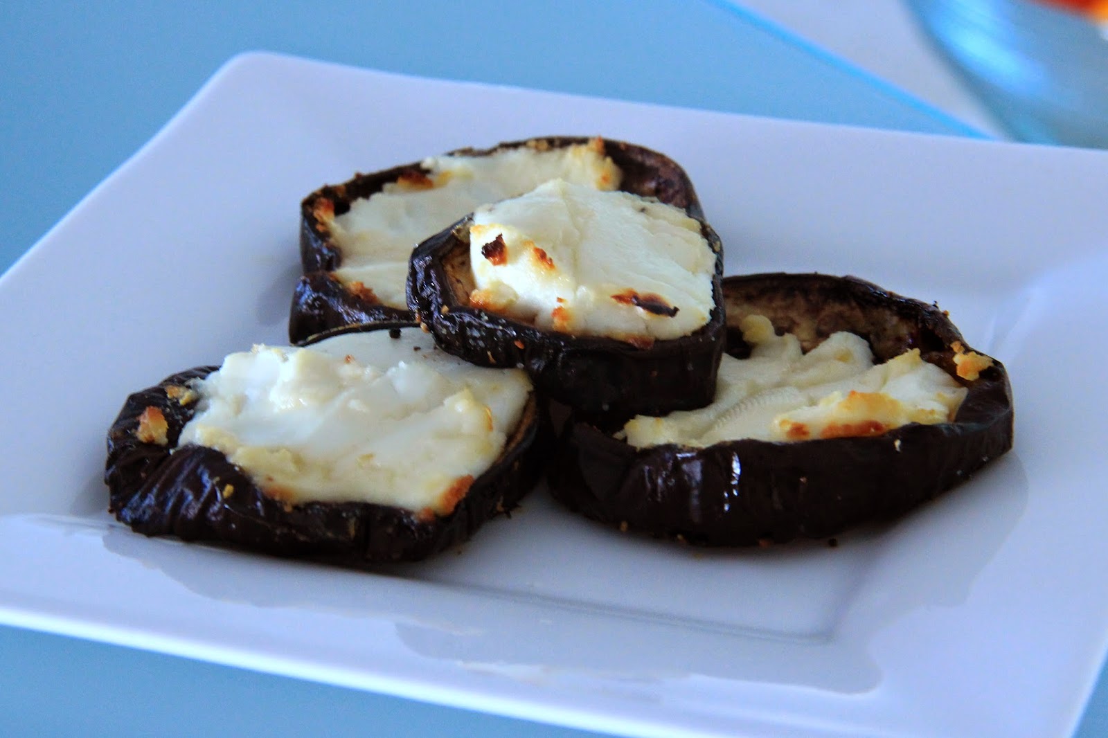 The Roasted Cook Roasted Aubergine Crisps with Goat Cheese and Honey
