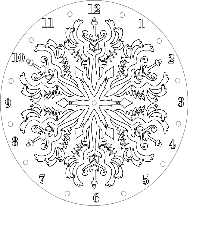 Wall Clock 2 Free DXF Files