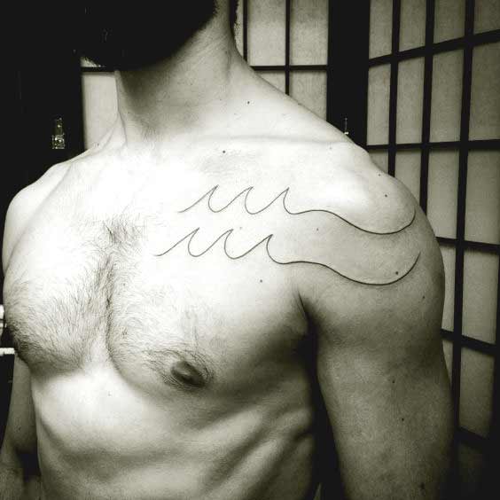 Best Aquarius tattoos design on chest