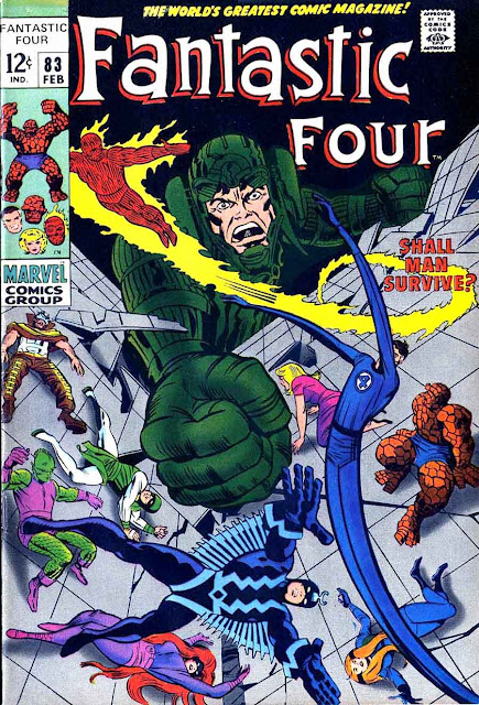 Fantastc Four v1 #83 marvel 1960s silver age comic book cover art by Jack Kirby Fantastc Four v1 #83 marvel 1960s silver age comic book cover art by Jack Kirby