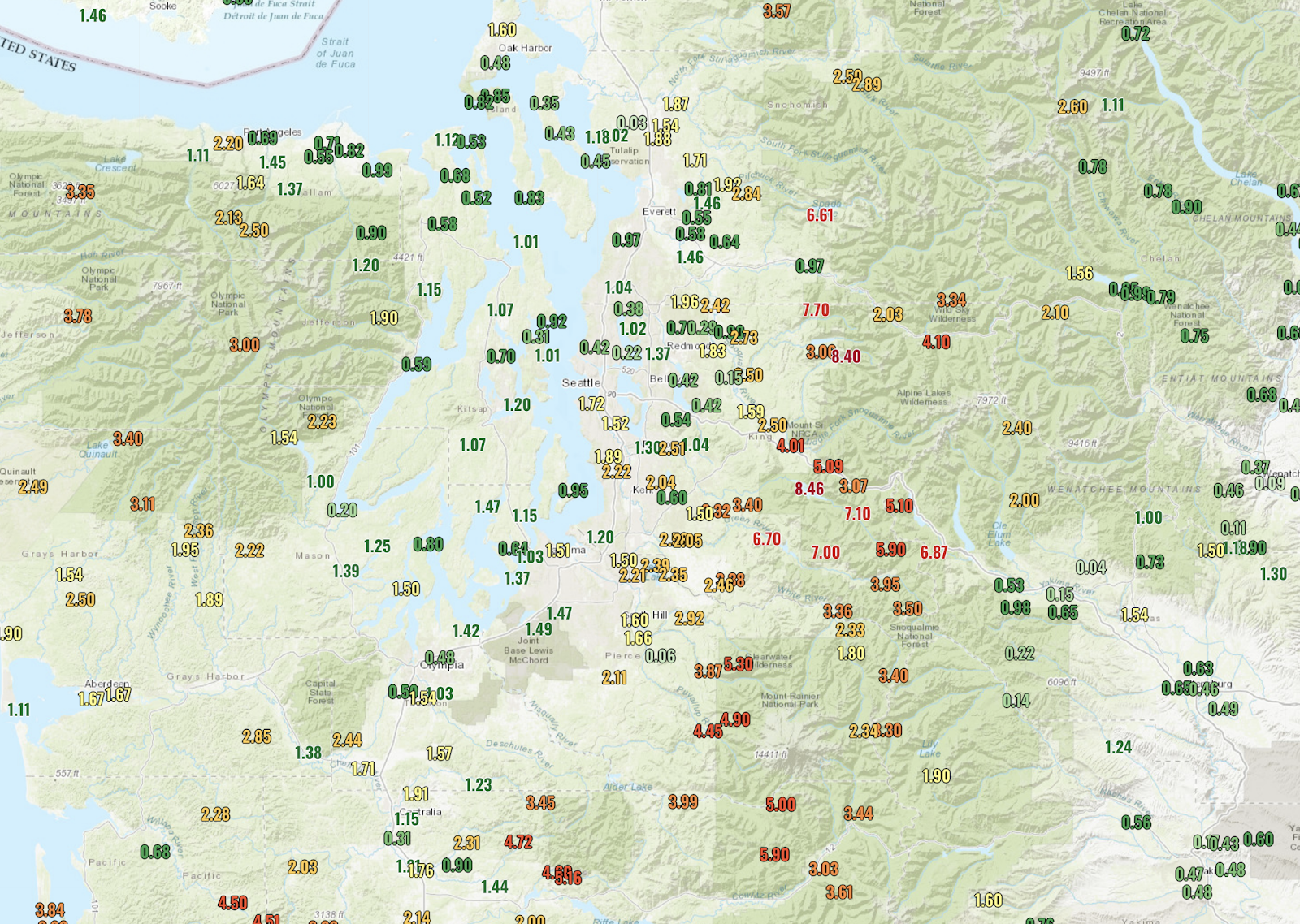 Cliff Mass Weather Blog Heavy Convergence Zone Rainfall Inundates the