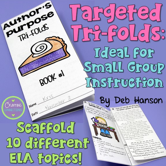 Small group instruction and targeted intervention is known to improve reading comprehension skills. Learn about my Targeted Tri-folds designed for upper elementary students and why teachers love it. These trifolds target ten different reading skills, including main idea, context clues, making inferences, author's purpose, and much, much more! Reading Comprehension 