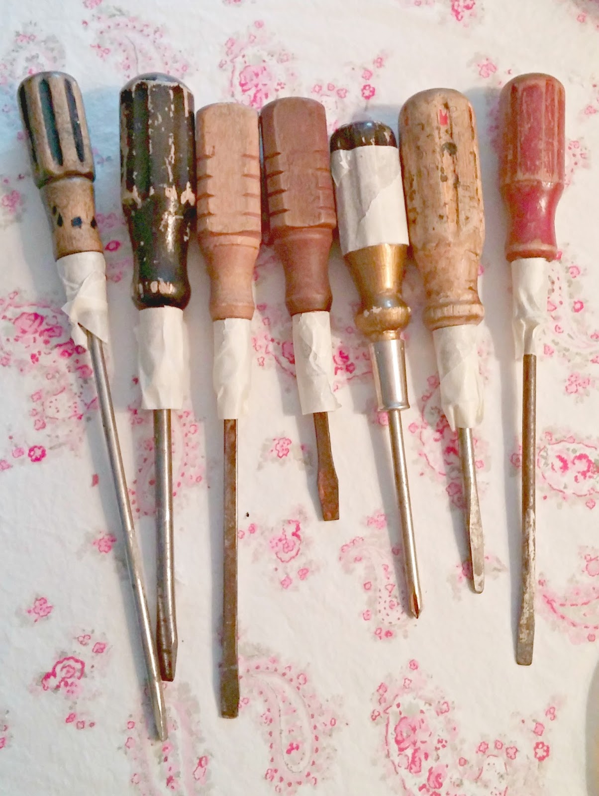 Upcycled Screwdriver Snowmen Little Vintage Cottage