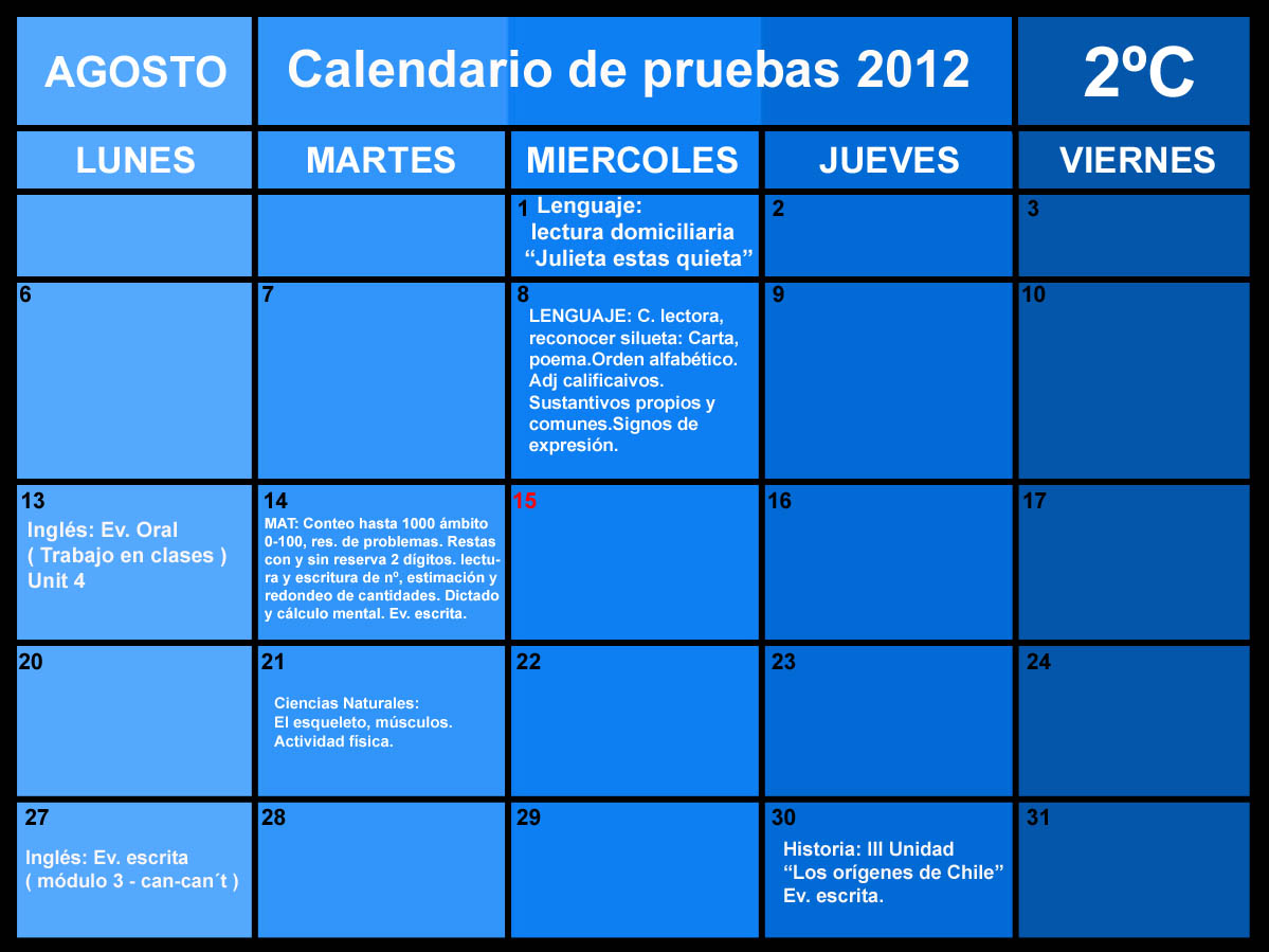 Calendarios académicos imprimibles: organiza tu año escolar