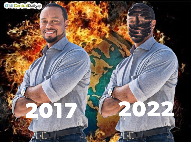 Tiger Woods Beard Could Cover Entire Face By Year 2022 Warn Global