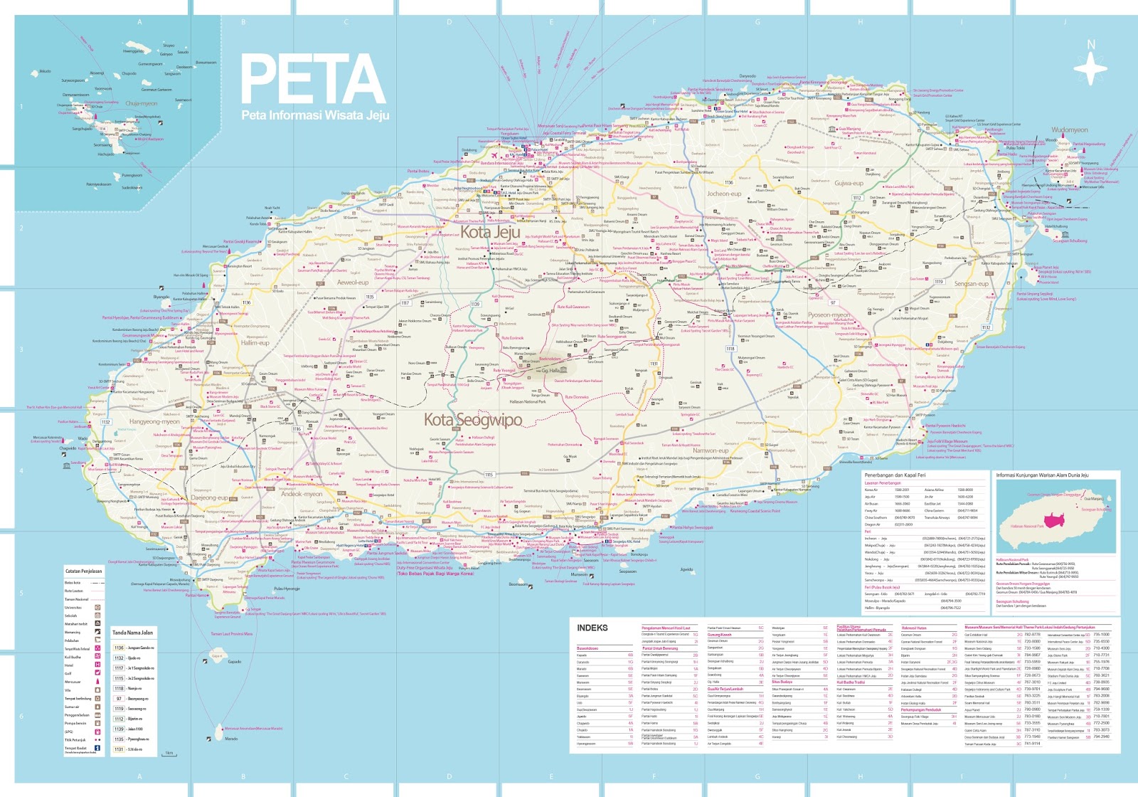 Чеджу карта острова