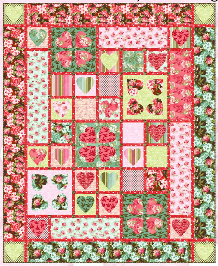 Quilt Inspiration: Free pattern day: Hearts and Valentines ...