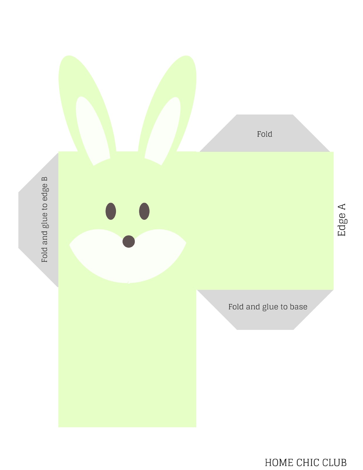 Home Chic Club: DIY Printable Easter Bunny Box