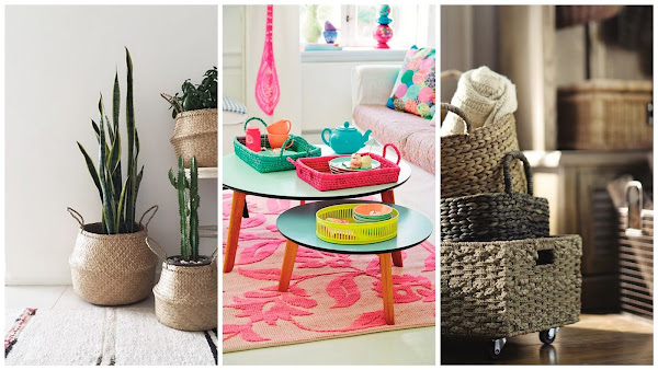 Deco - Canastas de mimbre. | Decoración