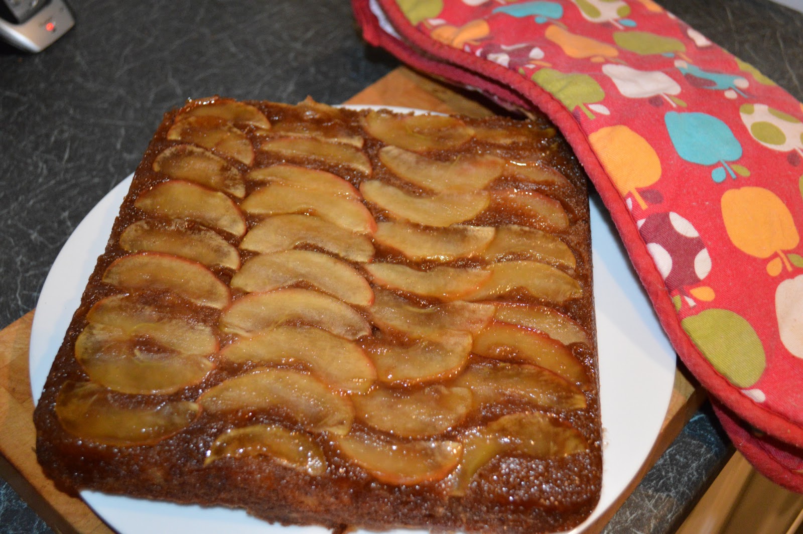 My Little English Kitchen UpsideDown Toffee Apple Brownies