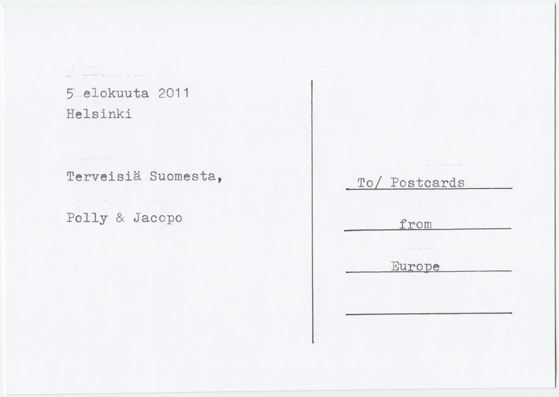 Passer Domesticus postcards from europe.