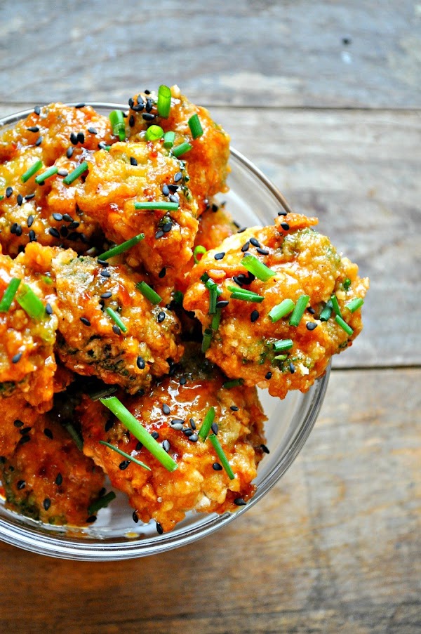 Vegan Spicy Glazed Popcorn Broccoli Vegan Spicy Glazed Popcorn Broccoli