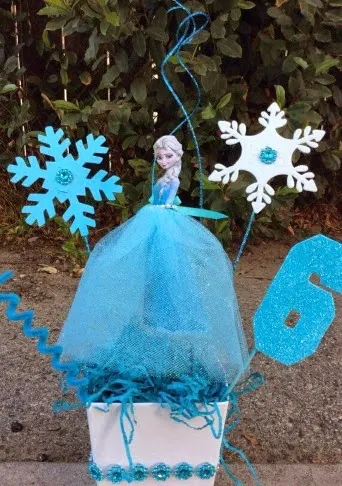 Precioso Centro de Mesa de Elsa de Frozen. Tutorial. 