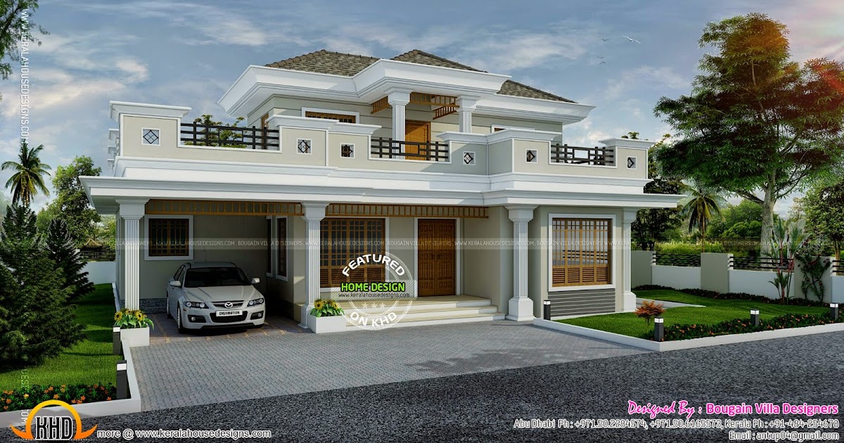 Stylish house exterior - Kerala home design and floor plans