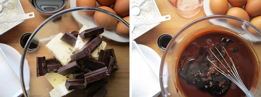 Bizcocho 4 cuartos de chocolate y vino tinto (Siempredulces) - Elaboración Paso 1