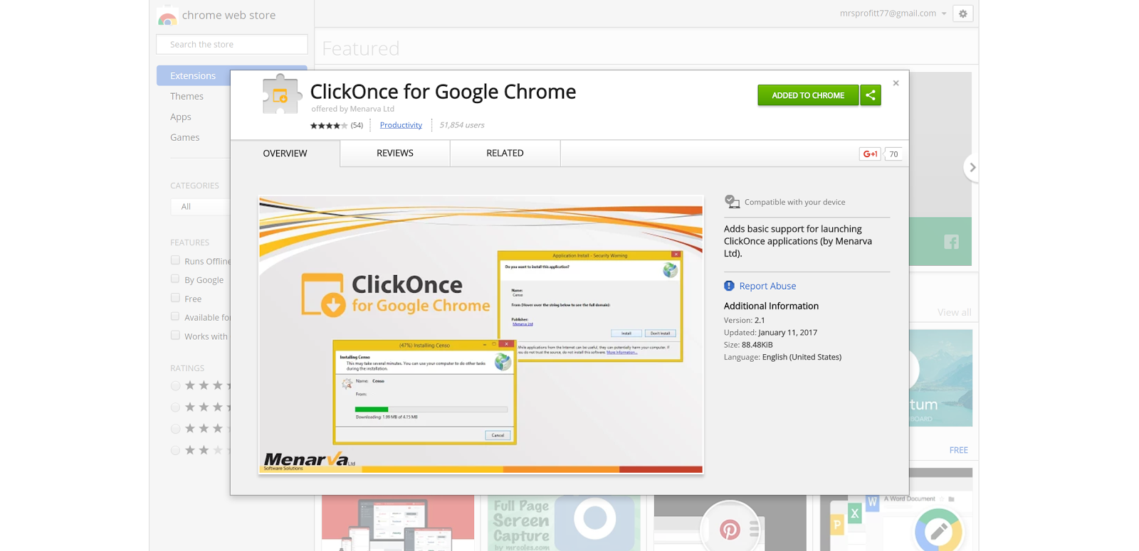 Chrome clickonce add in Chrome clickonce add in