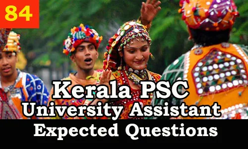 Kerala PSC Model Questions for University Assistant - 84