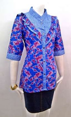model baju batik kantor wanita kombinasi model baju batik kantor wanita kombinasi