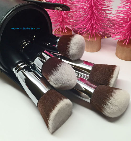 Polarbelle Beauty Junkees Kabuki Makeup Brush Set And Mini Precision