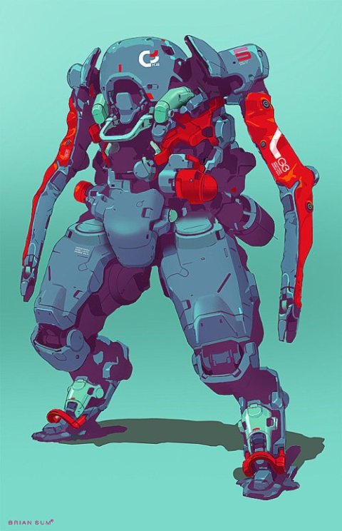 Brian Sum artstation arte ilustrações ficção científica cyberpunk estilo anime