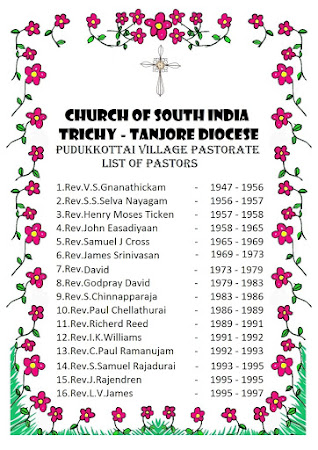 Pastors of Trichy Tanjore Diocese