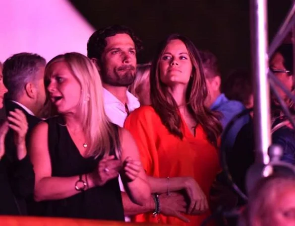 Prince Carl Philip and Princess Sofia Hellqvist attended the concert of DJ Avicii held at Malmö Stadium of Malmö