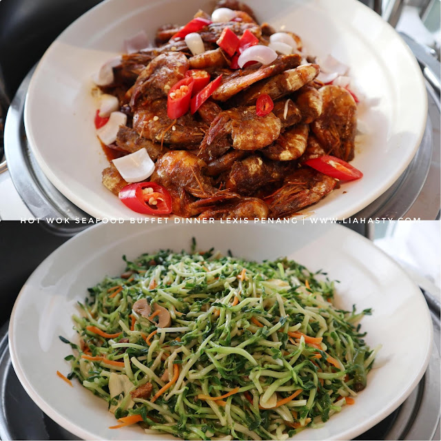 Hidangan Seafood Hot Wok Seafood Buffet Dinner dari Lexis Suites Penang