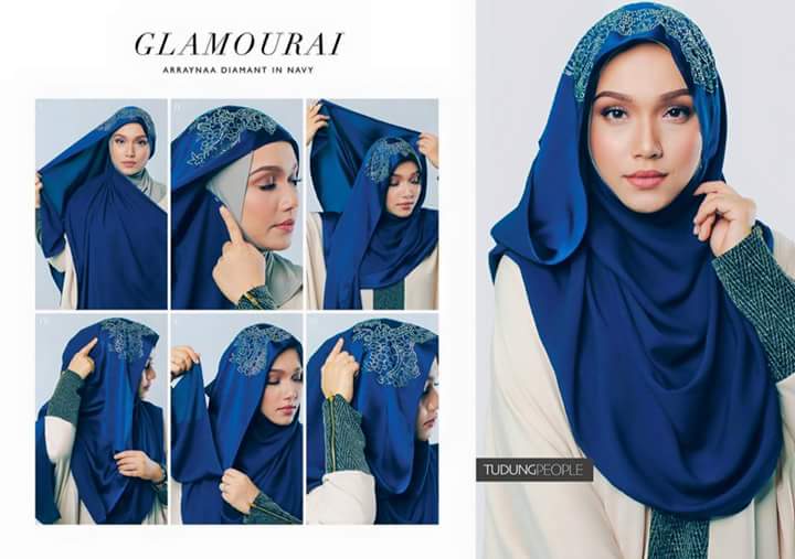 cara pakai shawl flowy