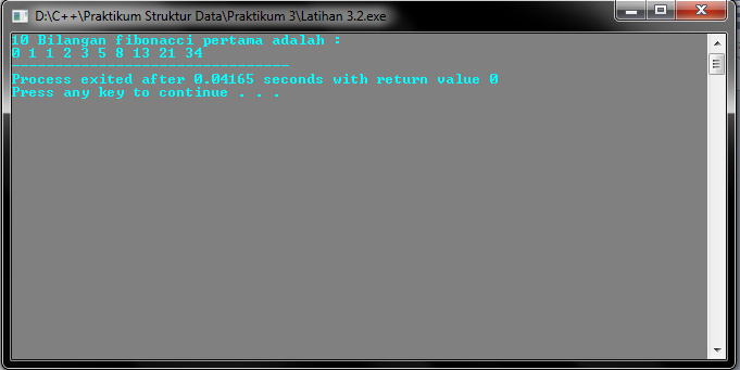 Program Menampilkan Deret Angka Fibonacci Dengan Rekursif C C Cahyasmara