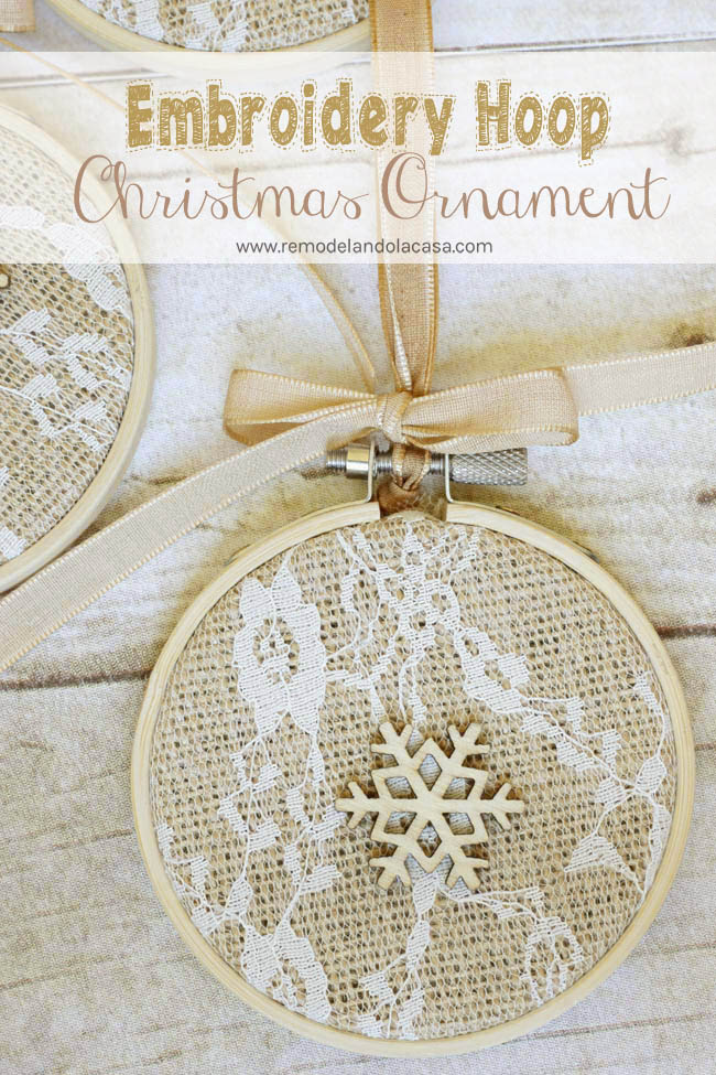 Large Embroidery Hoop DIY Ornament