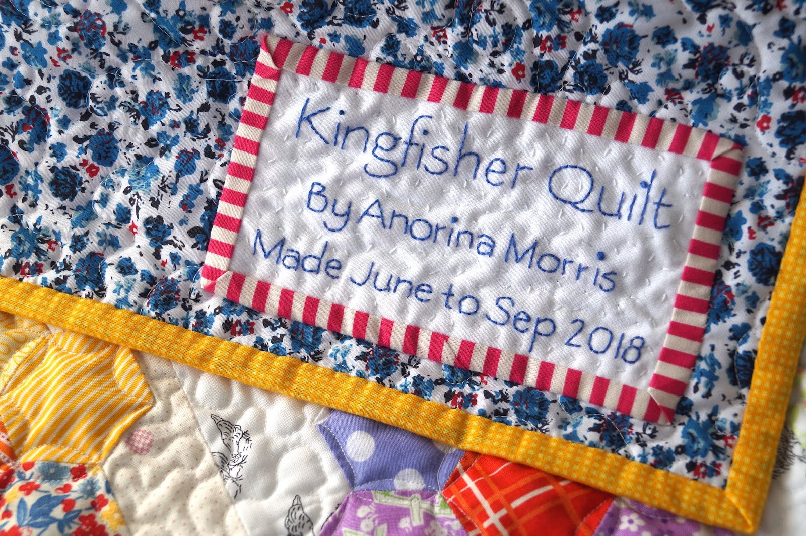 Kingfisher Quilt TaDah! Samelia's Mum